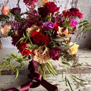 Bold and beautiful bouquet of flowers for Valentines Day delivery in Kent by Pesh Flowers